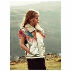 Veste Sans Manches Col Sherpa Métallisée | Argenté