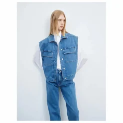 Veste Sans Manches Denim | Bleu