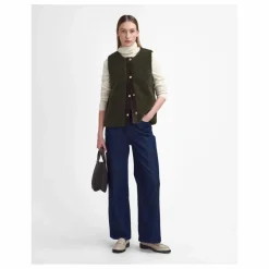 Veste Sans Manches Dulsie Shearling | Vert olive