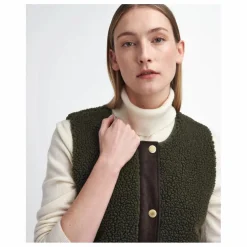 Veste Sans Manches Dulsie Shearling | Vert olive