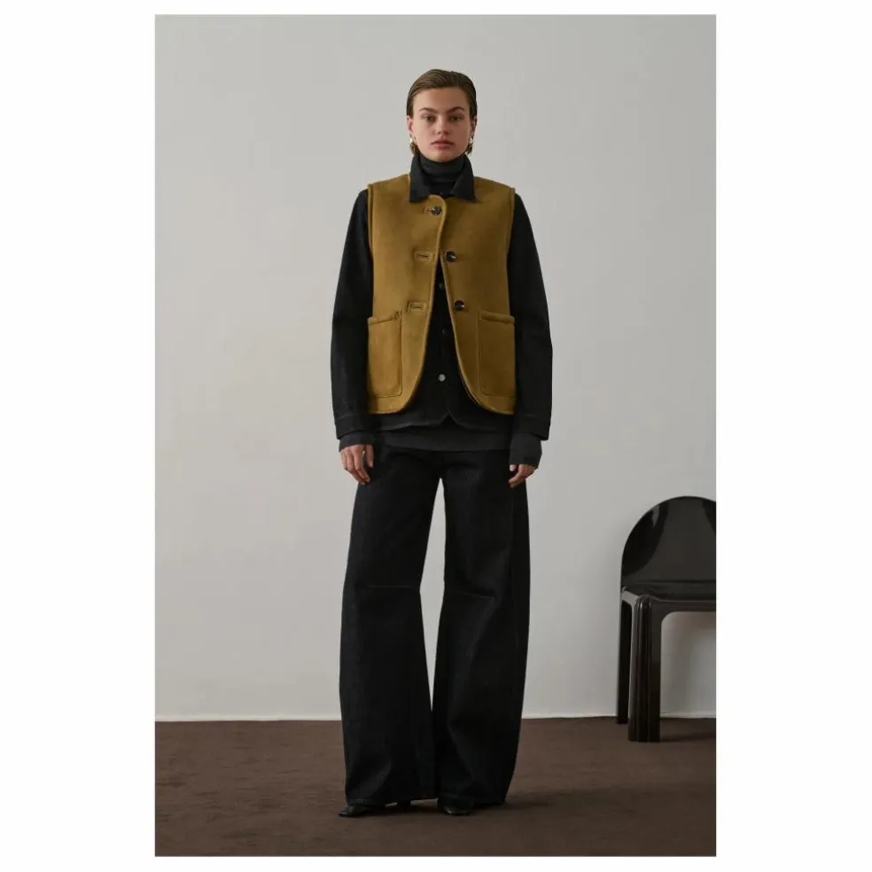 Veste Sans Manches Duomo Cuir | Kaki