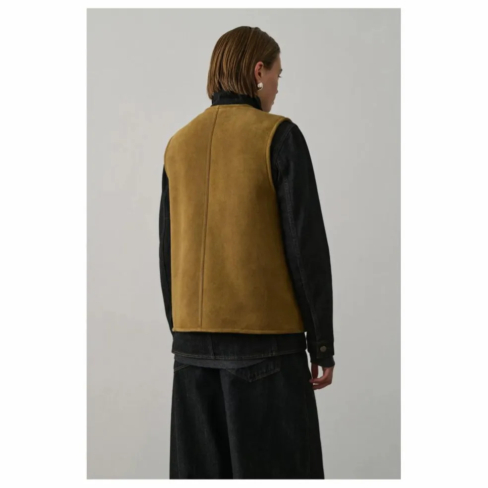 Veste Sans Manches Duomo Cuir | Kaki