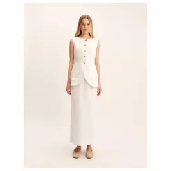 Veste Sans Manches Emma Lin | Ivoire