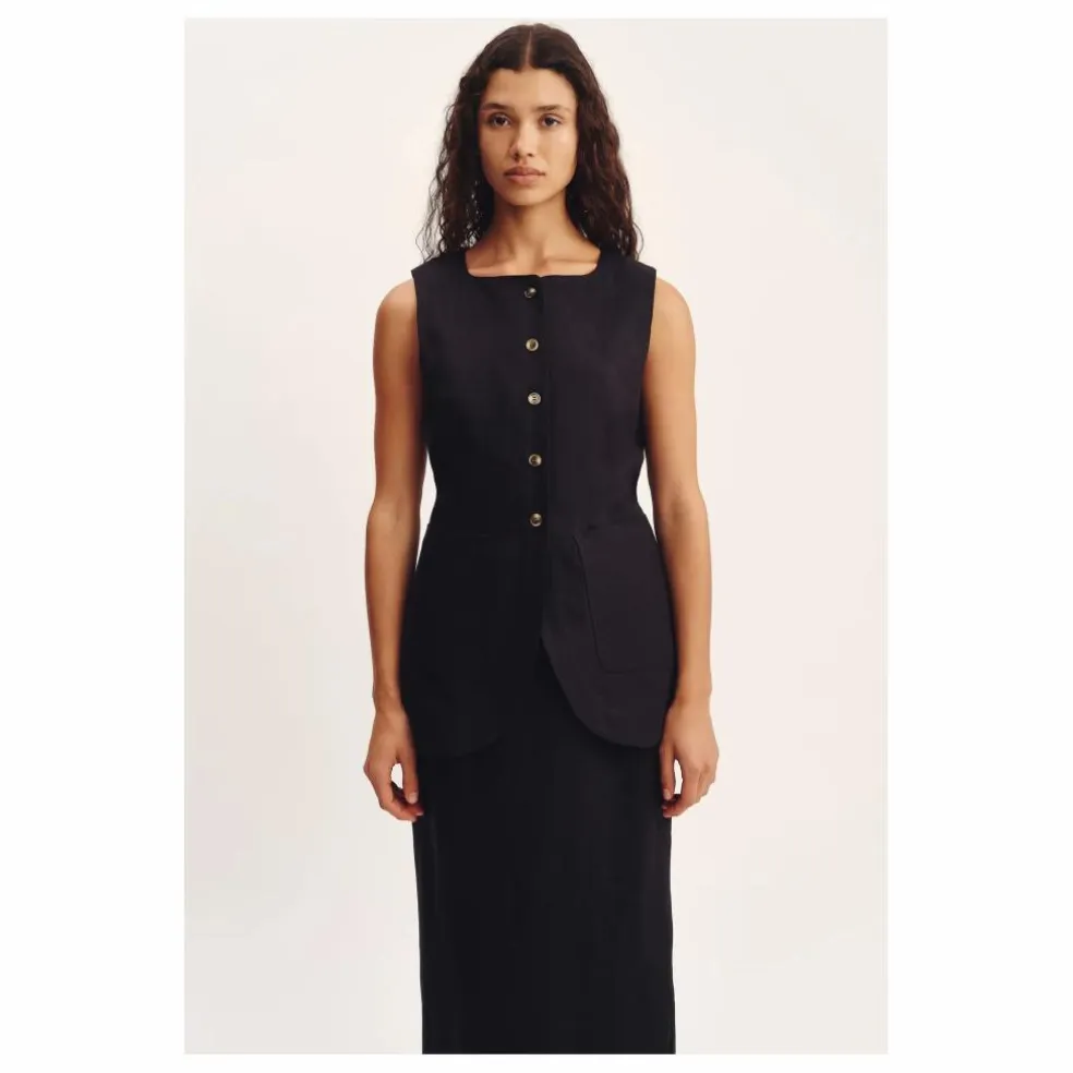 Veste Sans Manches Emma Lin | Noir