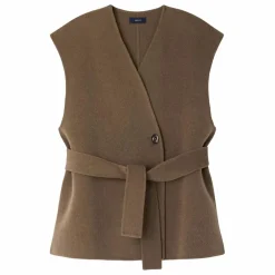 Veste Sans Manches Evasion Laine | Beige foncé