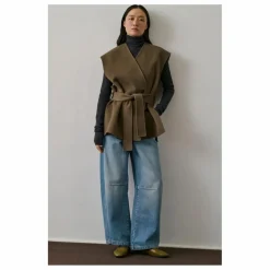 Veste Sans Manches Evasion Laine | Beige foncé
