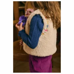Veste Sans Manches Façon Fourrure Libra | Crème