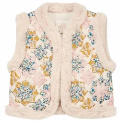Veste Sans Manches Façon Fourrure Librane Coton Bio | Crème