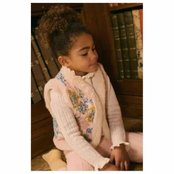 Veste Sans Manches Façon Fourrure Librane Coton Bio | Crème
