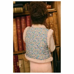 Veste Sans Manches Façon Fourrure Librane Coton Bio | Crème