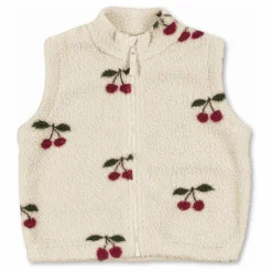 Veste Sans Manches Façon Sherpa Jody Cerises Fibres Recyclées | Ecru