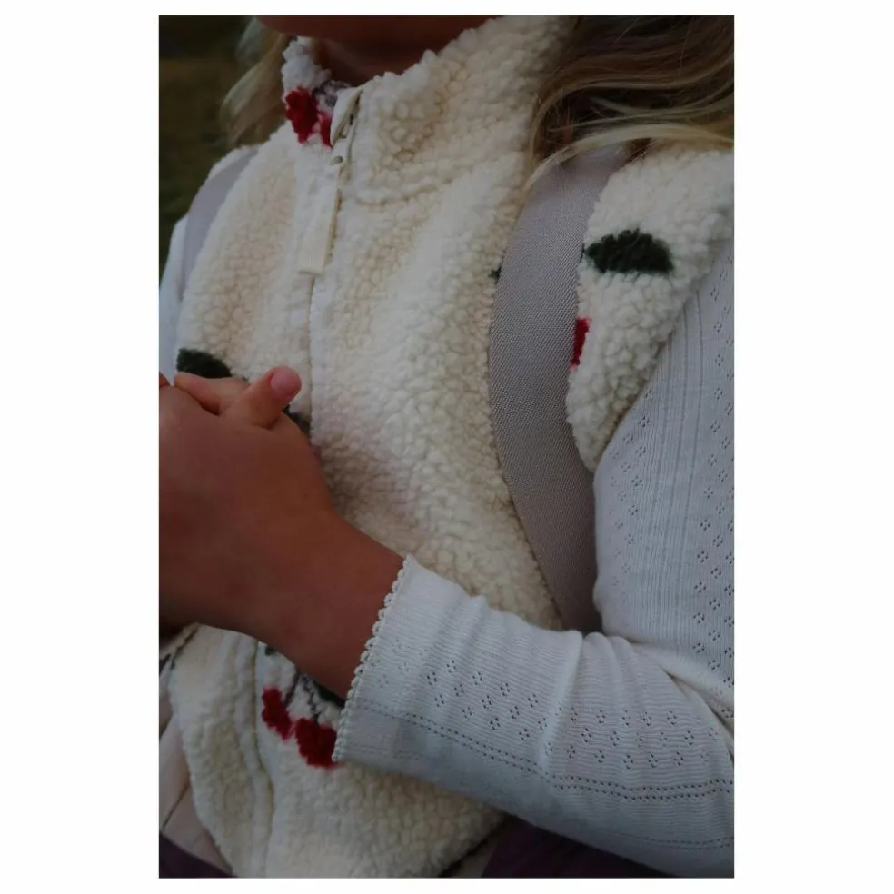 Veste Sans Manches Façon Sherpa Jody Cerises Fibres Recyclées | Ecru