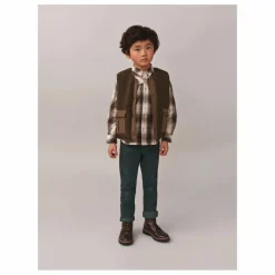 Veste Sans Manches Façon Sherpa Junior | Vert foncé