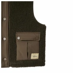 Veste Sans Manches Façon Sherpa Junior | Vert foncé