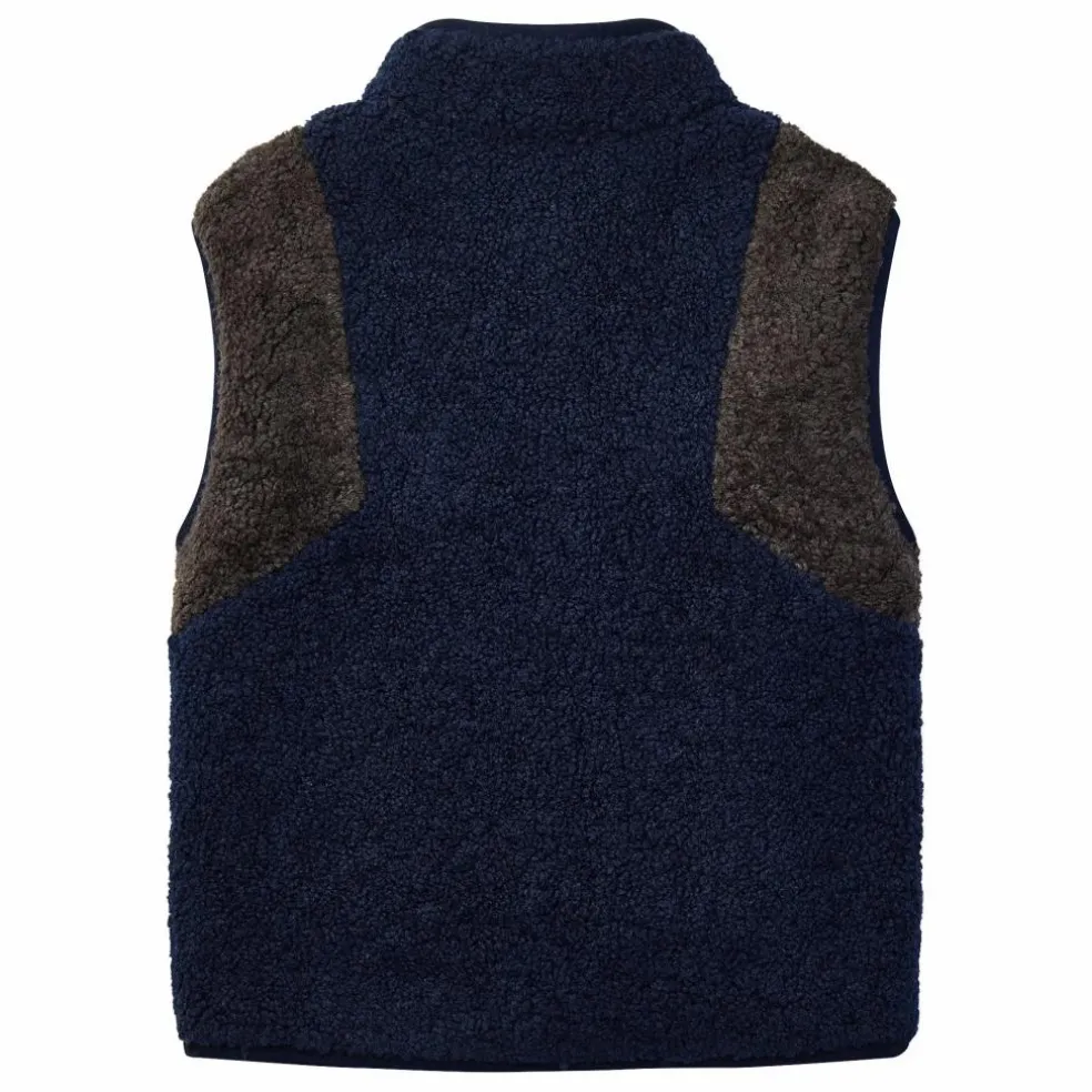 Veste Sans Manches Façon Sherpa Wilderness | Bleu marine