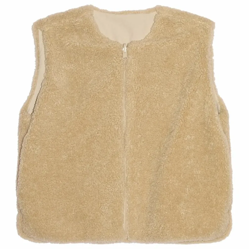 Veste Sans Manches Façon Sherpa Jude | Beige
