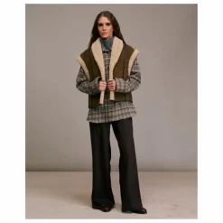 Veste Sans Manches Gialo Cuir | Camel