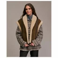 Veste Sans Manches Gialo Cuir | Camel