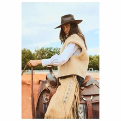 Veste Sans Manches Gialo Cuir | Camel