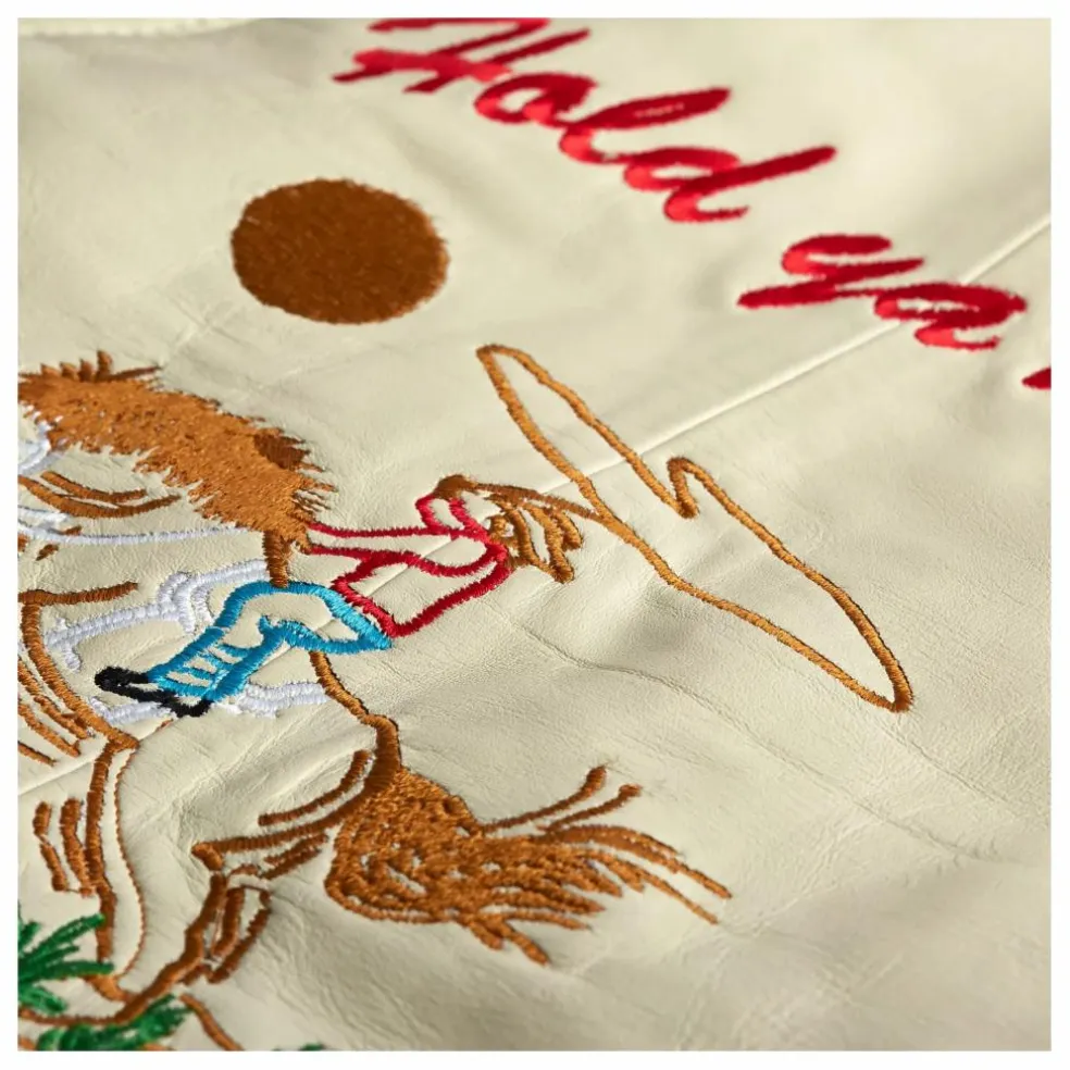 Veste Sans Manches Hold Ya Horses Cuir Nappa | Crème