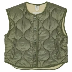 Veste Sans Manches Réversible Molly Fibres Recyclées | Vert kaki