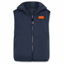 Veste Sans Manches Réversible Façon Sherpa Jum | Bleu marine