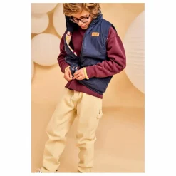 Veste Sans Manches Réversible Façon Sherpa Jum | Bleu marine