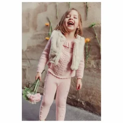 Veste Sans Manches Réversible Façon Fourrure Librana Coton Bio | Crème