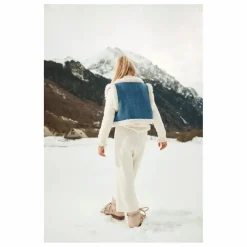 Veste Sans Manches Réversible Façon Fourrure Librana | Bleu jean