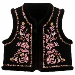 Veste Sans Manches Réversible Renée Velours - Collection Femme | Noir