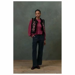 Veste Sans Manches Réversible Renée Velours - Collection Femme | Noir