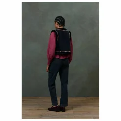 Veste Sans Manches Réversible Renée Velours - Collection Femme | Noir