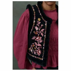 Veste Sans Manches Réversible Renée Velours - Collection Femme | Noir