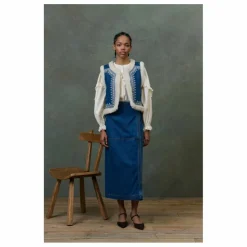 Veste Sans Manches Réversible Figara Denim - Collection Femme | Bleu