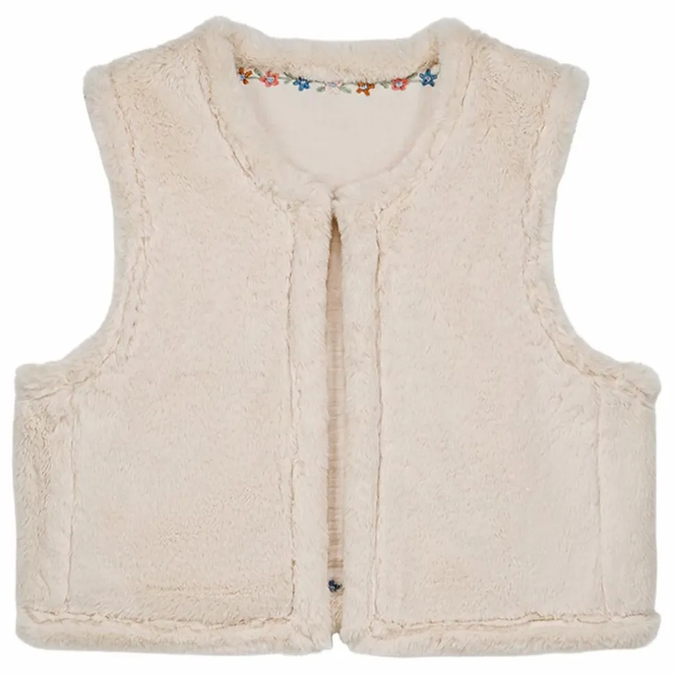 Veste Sans Manches Réversible Renée Double Gaze Coton Bio - Collection Femme | Crème