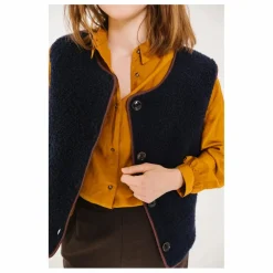 Veste Sans Manches Salyna Laine Vierge | Bleu marine