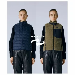 Veste Sans Manches Unisexe Reversible Boa Down | Bleu marine - Ecru