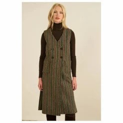 Veste Sans Manches Venice Rayée Laine | Gris