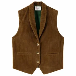 Veste Sans Manches Vuela Velours Côtelé Coton Bio | Marron
