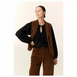 Veste Sans Manches Vuela Velours Côtelé Coton Bio | Marron