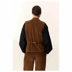 Veste Sans Manches Vuela Velours Côtelé Coton Bio | Marron