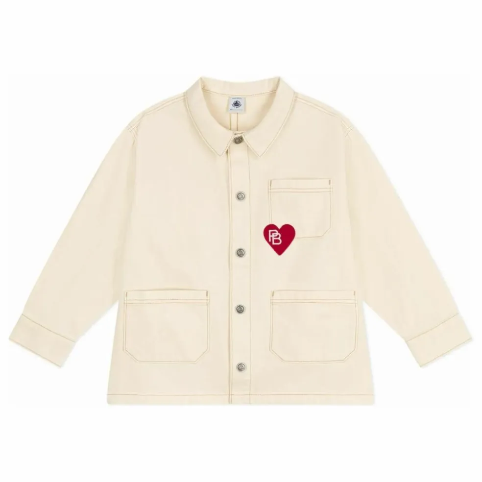 Veste Surpiqures Cœur | Ecru