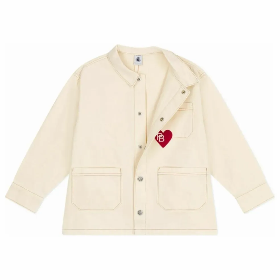 Veste Surpiqures Cœur | Ecru