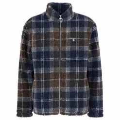 Veste Tartan Zippée | Bleu nuit