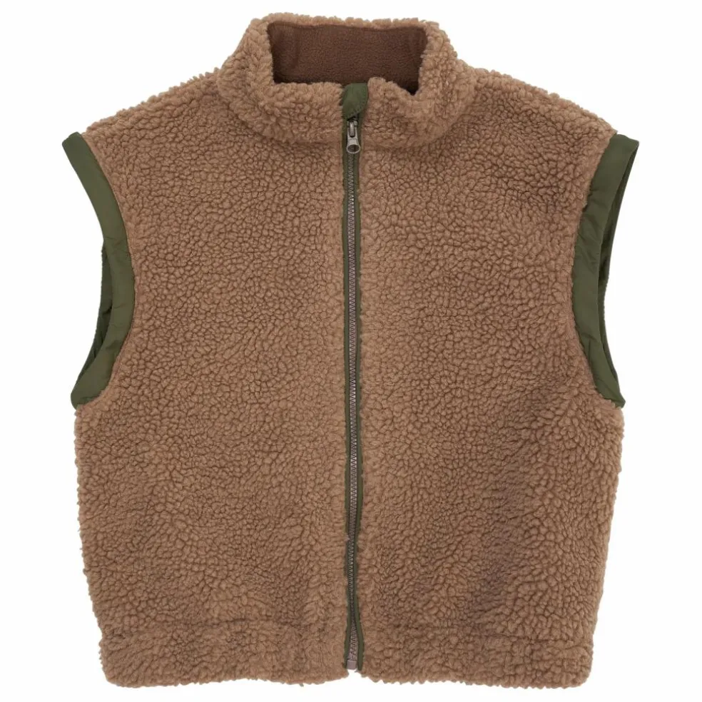 Veste Teddy Manches Amovibles | Beige