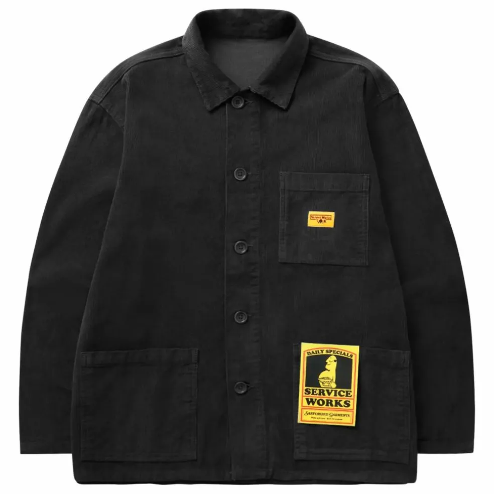 Veste Velours Coverall Coton Bio | Noir