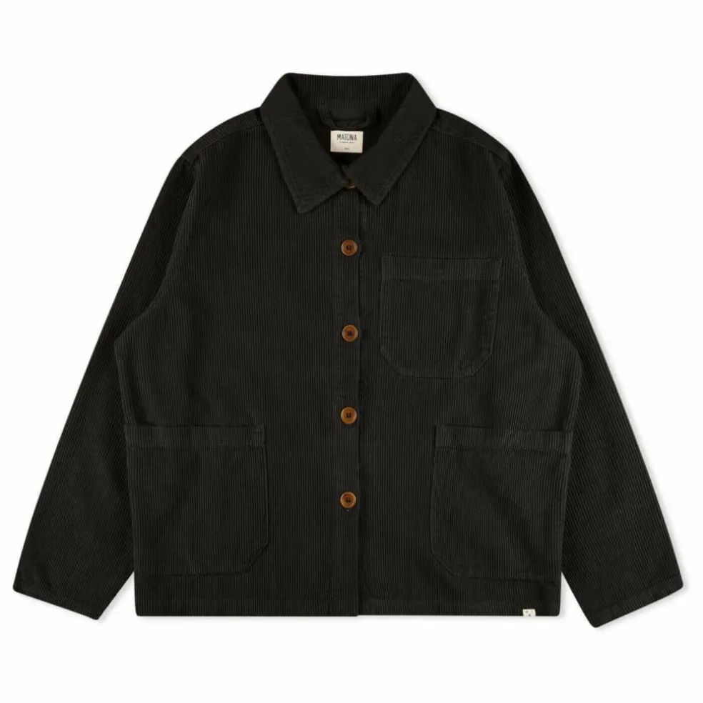 Veste Velours Côtelé Coton Bio | Noir