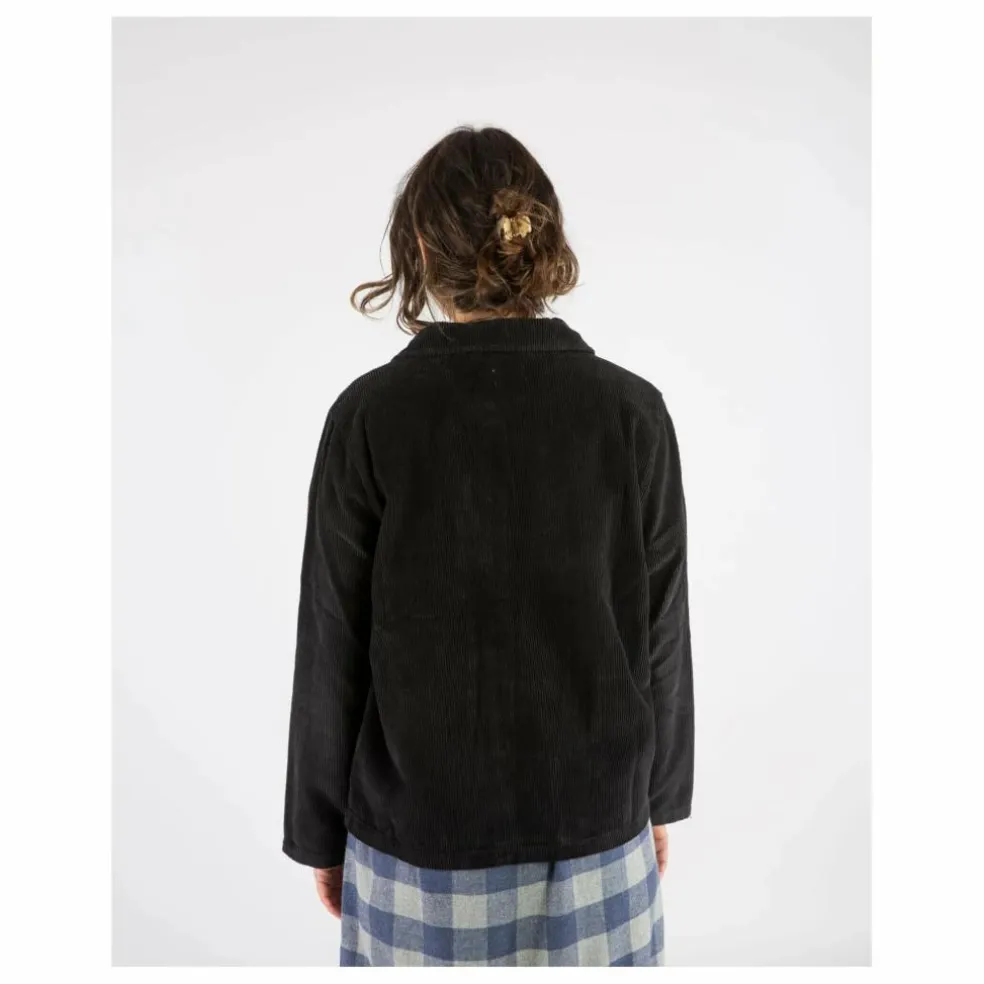 Veste Velours Côtelé Coton Bio | Noir