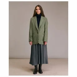 Veste Virato Pied de Coq Laine | Vert