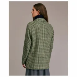 Veste Virato Pied de Coq Laine | Vert